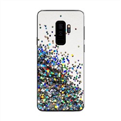 Силиконовый чехол Россыпь пайеток рисунок на Samsung Galaxy S9 Plus