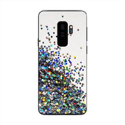 Силиконовый чехол Россыпь пайеток рисунок на Samsung Galaxy S9 Plus