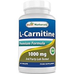 Best Naturals L-Carnitine 1000mg 60 Tablets (60 Count (Pack of 1))