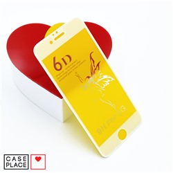Защитное 3D стекло для iPhone 6/6S белое