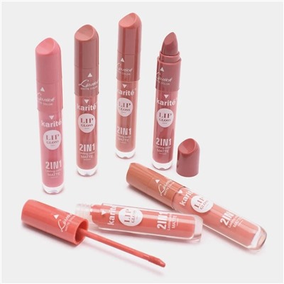 Помада 2 в 1 Karite Lip Gloss Matte Color (ряд 8шт)