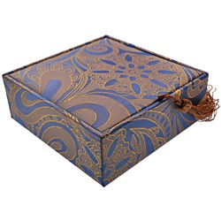 BOX011-2 Коробка для браслета 10х10см, цвет синий