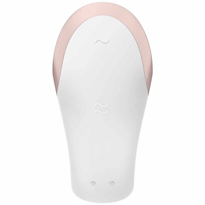 Satisfyer Парный вибратор Double Love с возможностью управления через пульт и приложение белый