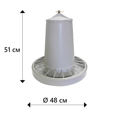 Кормушка бункерная для домашней птицы на 12 кг, пластик