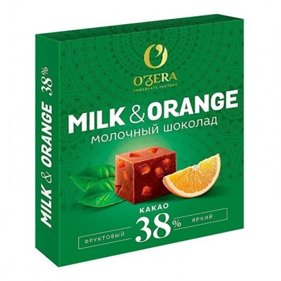 Шоколад  O'zera Milk & orange 90гр/1шт