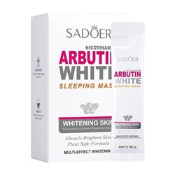 Осветляющая ночная маска для лица с арбутином Sadoer Nicotinamide Arbutin White Sleeping Mask 4мл (упаковка 20шт)