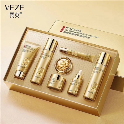 Набор косметики для лица с экстрактом плаценты Venzen Placenta Smooth Luxury Seven Piece Set