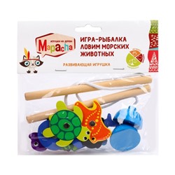 MAPACHA. 76631 Игра-рыбалка "Ловим морских животных" 10 дет., 2 магнит. Удочки