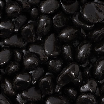 Грунт для аквариума "Галькая черная" галька декоративная  350 г фр.5-10 мм