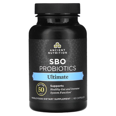 Ancient Nutrition Пробиотики SBO, Ultimate, 50 миллиардов КОЕ, 60 капсул