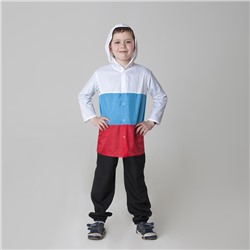 Дождевик детский "Россия", триколор, ткань плащёвая с водоотталкивающей пропиткой, рост 122-128 см