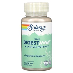 Solaray Vegan Digestaway, Максимальная мощность - 60 растительных капсул - Solaray