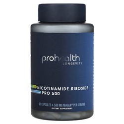 ProHealth Longevity Никотинамид рибозид Про 500, 500 мг, 60 капсул (250 мг на капсулу)