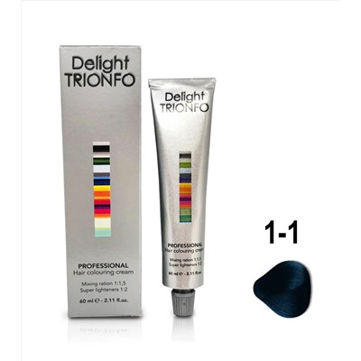 ДТ 1-1 крем-краска стойкая для волос, иссиня-черный / Delight TRIONFO 60 мл