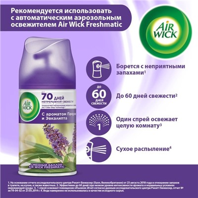 Освежитель воздуха Airwick Pure «Пачули и эвкалипт», сменный баллон, 250 мл