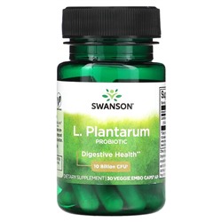 Swanson L. Plantarum Пробиотик - 10 миллиардов КОЕ - 30 растительных капсул EMBO - Swanson