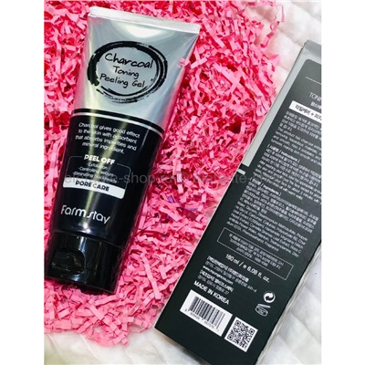 Пилинг-гель Farmstay Charcoal Toning Peeling Gel (78)