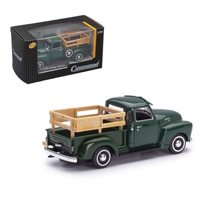 Cararama. Мини-модель 1:43 "Chevrolet C-3100 Pickup with fence" металл. зеленая арт.7416