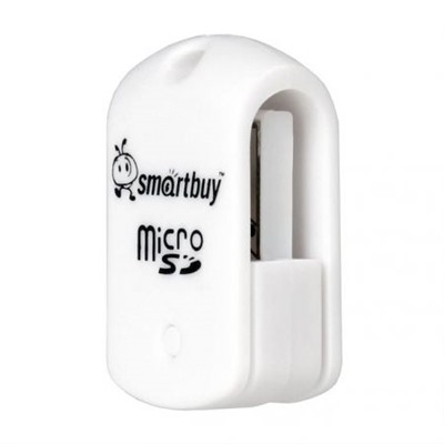 Карт-ридер внешний USB SmartBuy SBR-706-W White, microSD/microSDHC