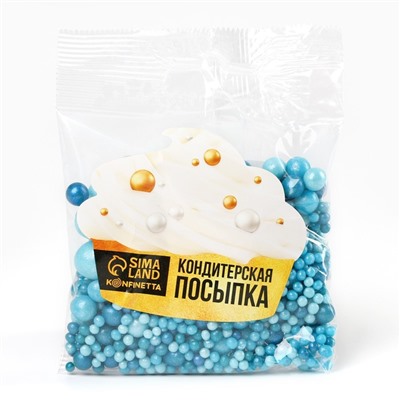 Посыпка кондитерская мягкая: голубая, 50 г