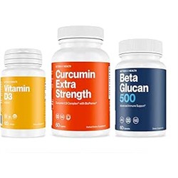 Better Way Health Immune Support Super Bundle | Three Immune Boosting Supplements | Vitamin D3 | Beta Glucan | Curcumin