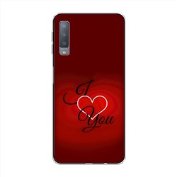 Силиконовый чехол I love you 3 на Samsung Galaxy A7 2018