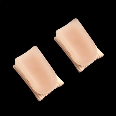 Корректоры-разделители для больших пальцев, на манжете, силиконовые, 3,5 × 2,5 см, пара, цвет бежевый