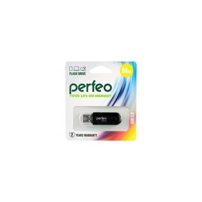 64Gb Perfeo C03 Black USB 2.0 (PF-C03B064)