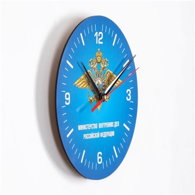 Часы настенные, серия: Символика, "МВД России", плавный ход, d=24 см
