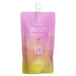 EVERYDAZE Essential C's Konjac Jelly, Peach, 5.07 fl oz (150 ml)