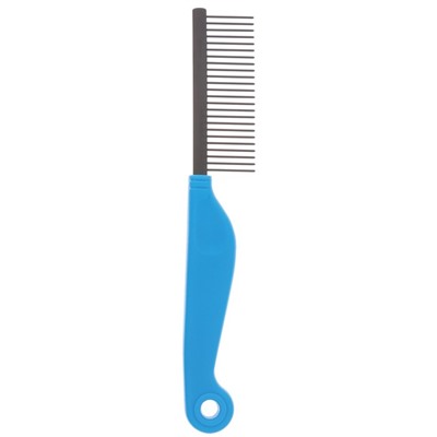 Расчёска DeLIGHT антистатик, 24 зуба 23 мм, пластиковая ручка, чёрно-синяя