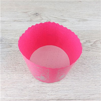 Бумажная форма для кулича ХВ Зайчата розовая 10 шт Д-110