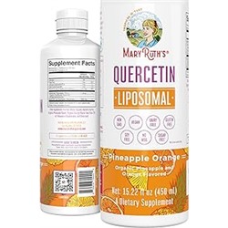 MaryRuth Organics Vitamin, Sugar Free, Liquid Quercetin 500mg Immune Support for Adults, Inflammation Supplement, Cellular Health, Vegan, Non-GMO, Gluten Free, 15.22 Fl Oz, Pack of 1