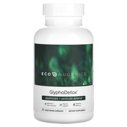 Econugenics GlyphoDetox, глифосат + защита от пестицидов, 60 вегетарианских капсул