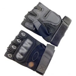 Перчатки тактические без пальцев с защитной накладкой цвет черный 8006-16