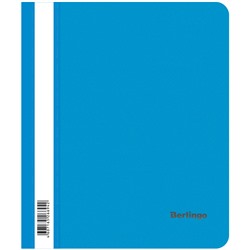 Папка-скоросшиватель пластик. А5, 180мкм, синяя с прозр. верхом ASp_05102