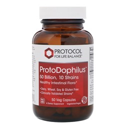 Protocol for Life Balance ProtoDophilus, 50 миллиардов, 10 штаммов, 50 растительных капсул