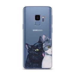 Силиконовый чехол Кошачья любовь на Samsung Galaxy S9