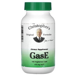 Christopher's GasE, 475 мг, 100 вегетарианских капсул