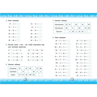 Тренажёр по математике, 2 класс
