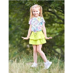 Детская юбка-шорты KETMIN BRIGHT SUMMER цв.Желтый лайм