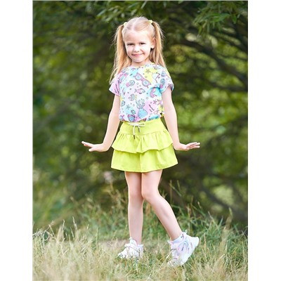 Детская юбка-шорты KETMIN BRIGHT SUMMER цв.Желтый лайм