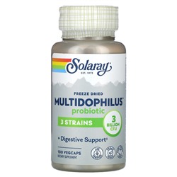 Solaray Лиофилизированный пробиотик Multidophilus, 3 миллиарда КОЕ, 100 растительных капсул