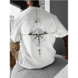 Manfinity EMRG Überdimensioniertes Bedrucktes T-shirt Für Herren Mit Fallender Schulter