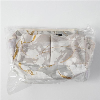 Органайзер подвесной с карманами Доляна «Мрамор», 3 отделения, 31×11×27 см, цвет серый
