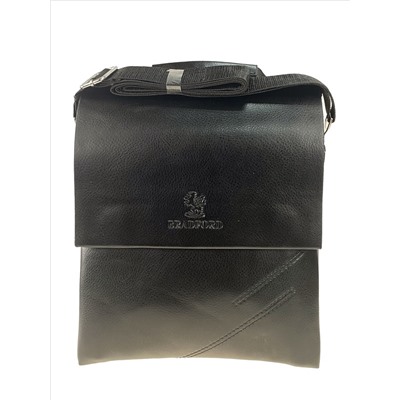 Мужская сумка-планшет из гладкой экокожи, цвет чёрный