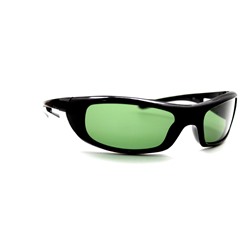Мужские солнцезащитные очки спорт - 9821 Е3 черный глянец зеленый
