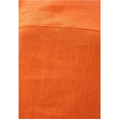 5169-49 Льняное платье оранжевое