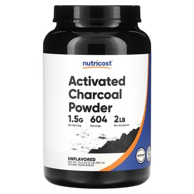 Nutricost Activated Charcoal Powder, Unflavored, 2 lb (907 g)