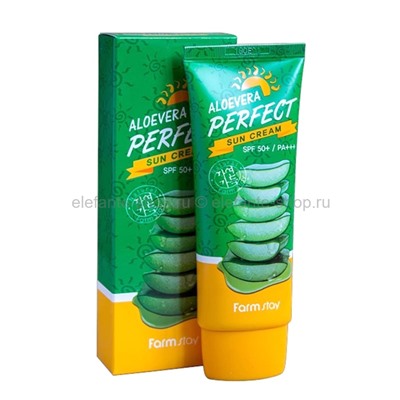 Солнцезащитный крем Farmstay Aloe Vera Perfect Sun Cream SPF 50+/PA+++ 70ml (125)